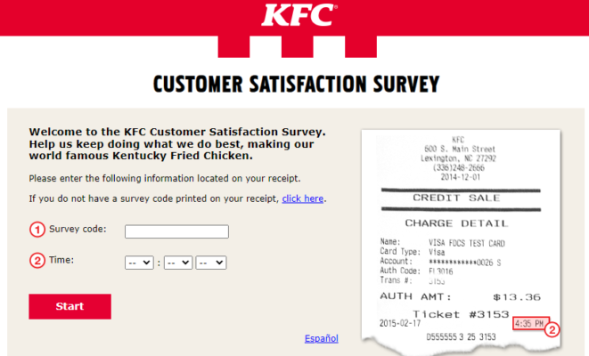 www.mykfcexperience.com - KFC Survey - Win $1000 Gift